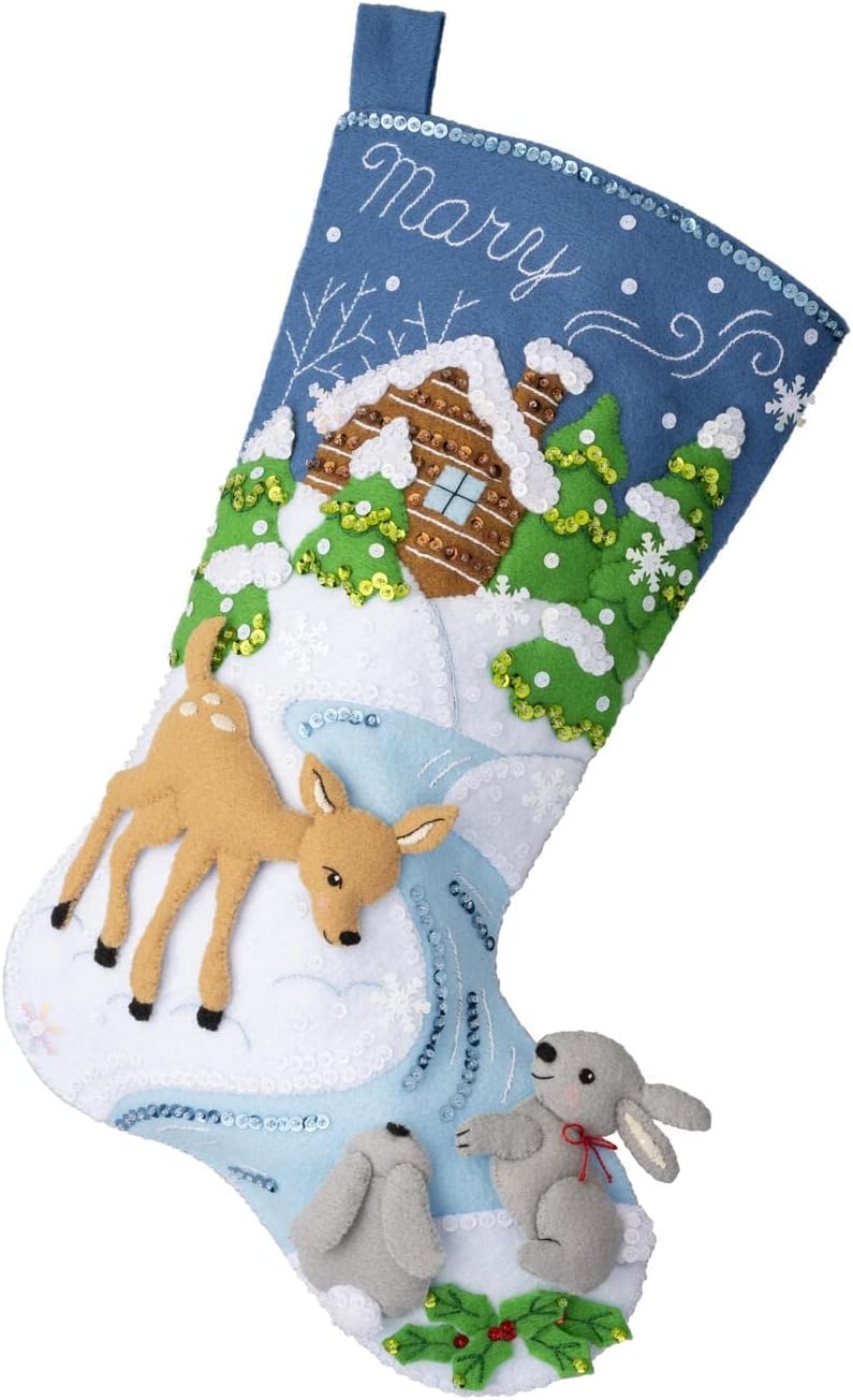 Snowy Retreat Stocking (18")